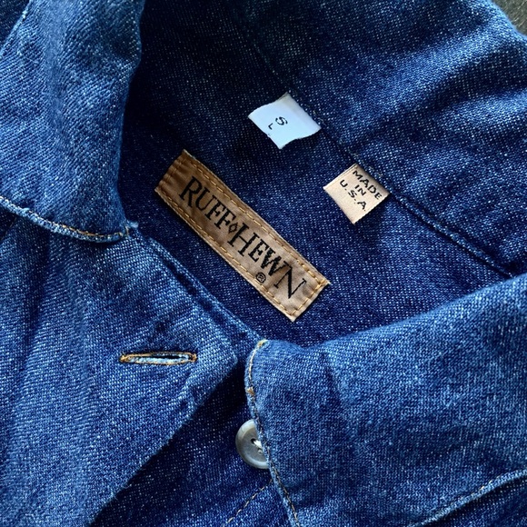Ruff Hewen Blue Denimn Long Sleeve Shirt / Jacket Made In USA - Picture 3 of 6